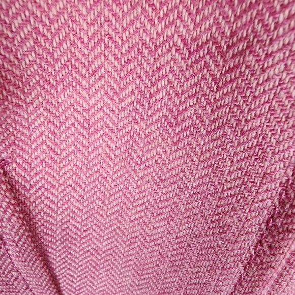 Banana Republic Pink Wool Herringbone Blazer Jacket Elle Woods Size 00P = XXS - Picture 3 of 16